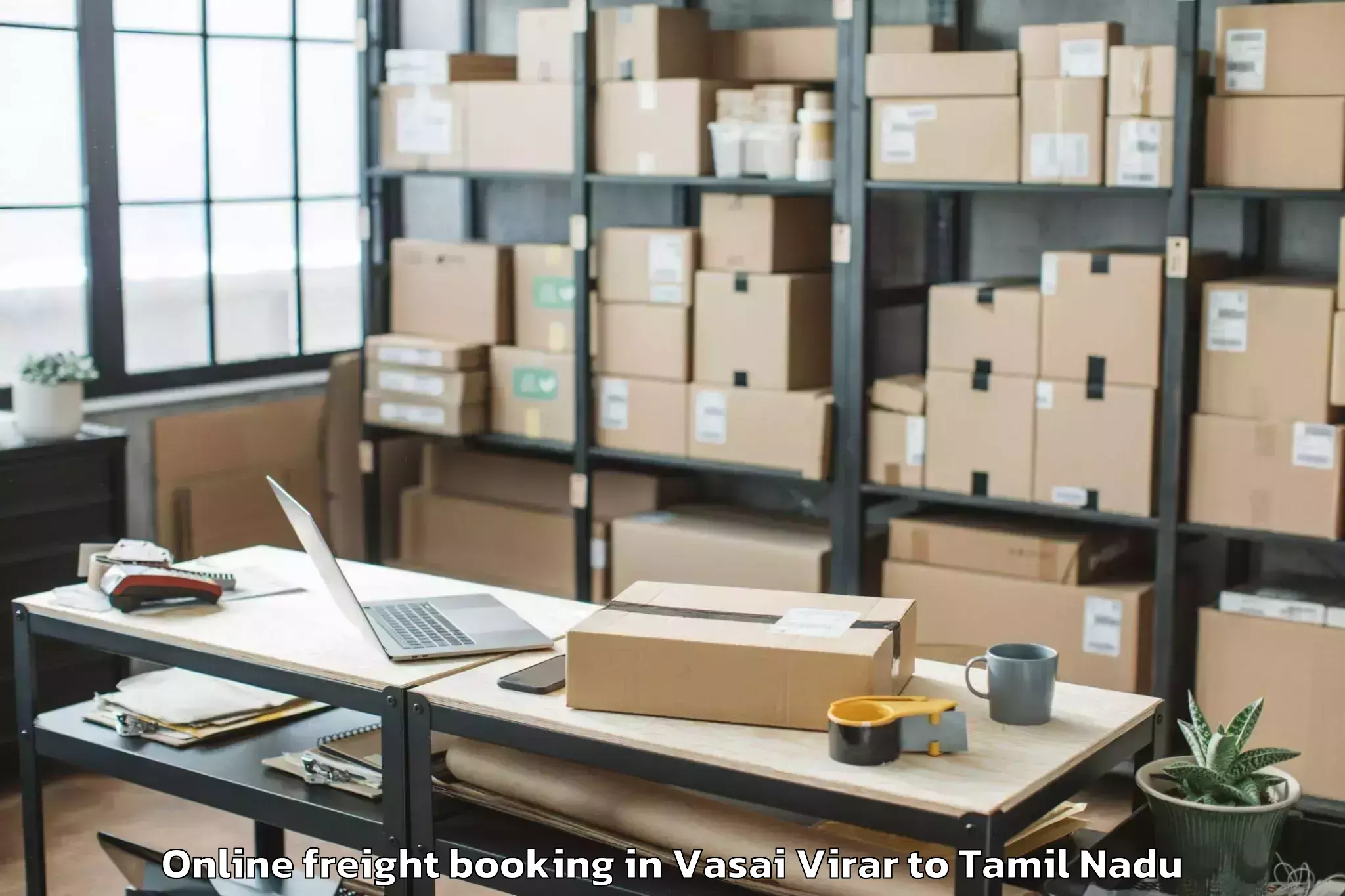 Trusted Vasai Virar to Gujiliamparai Online Freight Booking